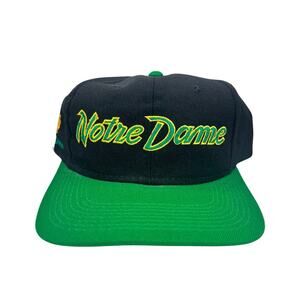 Vtg Notre Dame Fighting Irish Hat Sports Specialties SnapBack 1990s NCAA Script